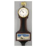 Vintage New Haven banjo clock w/ eagle pediment-