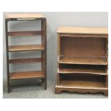2 vintage small bookshelves- 29"H 14 1/2"W 8"D