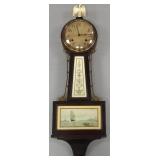 New Haven banjo wall clock w/ ship motif-