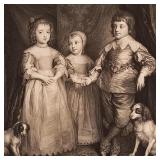 Early etching of Van Dyck artwork, Children of