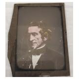 Early glass portrait slide President John Tyler? -