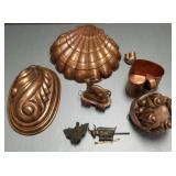 Gp asst. copper- some antique incl molds- 12"