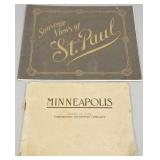 2 antique photo book views of St Paul 8" x 10" &