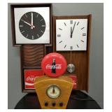 3 Coke advertising items- 2 mid-century style