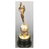 Deco winged figural trophy- 14 3/4