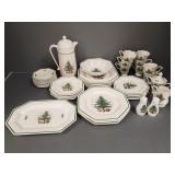 Set "Christmastime" by Nikko china- Christmas tree