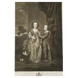 Antique engraving of Van Dyke painting