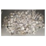 Gp NOS silver-tone jewelry findings incl pendants,