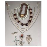 Gp sterling silver, etc jewelry some s/w stones &