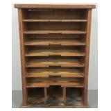 Antique oak office letter file- 21"H 14 1/2"W 10"D