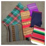 Gp vintage woven textiles incl wool Manitoba