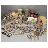 Gp assorted antique hardware, etc incl copper
