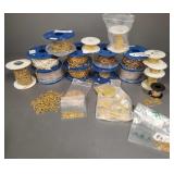 Gp jewelry making gold-tone chains on spools, etc