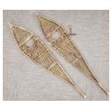 Pair primitive snowshoes w/ bindings- 54"H