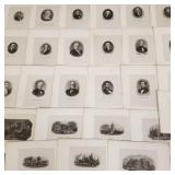 Gp antique portrait, etc engravings US Presidents,