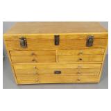 Oak collectors multi-drawer chest- 14 3/4"H 24"W