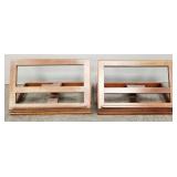 2 wooden folding book stands- 1 Drexel- 19 1/2"W