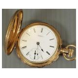 14k gold Elgin ladies hunters case watch-