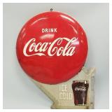 Coca Cola double sided bottom flange advertising