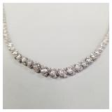 Approx. 9.0 tcw natural diamond eternity necklace