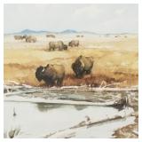 Mick Harrison signed and dated 1980 watercolor