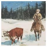 Mick Harrison signed and dated 1980 watercolor