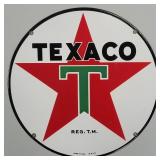 Texaco porcelain single sided advertising sign-