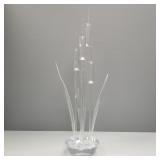 Lucite cattail sculpture- 34"H 8"D O.D.