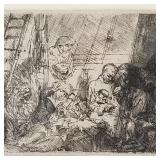 Rembrandt etching "The Circumcision in the Stable"