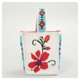 Native American beaded purse with handle- 12"H