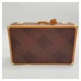 Large Escada suitcase with paisley pattern canvas