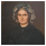 Antique signed Papin? portrait oil painting