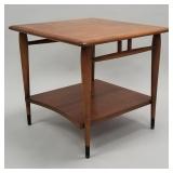Lane mid-century walnut side table (some spotting