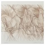 Guillaume Azoulay "Andante" framed pencil signed &