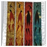 Large 4-panel multimedia artwork- 59 1/2"H 48"W