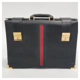 Vintage Gucci- Italy briefcase: black leather with