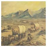 F.E. Tedrick signed oil painting on canvas "The