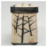 Rare 12" Michael Simon stamped Persian pottery box