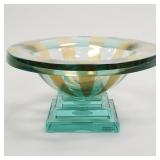 Stephen Schlanser signed footed art glass