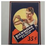 Brickmore Easy Shave advertising die cut sign-