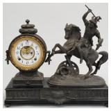 Ansonia figural clock- 18"H 20"W 7"D