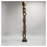 Large Oceanic figural carved wood totem- 8