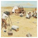 Mick Harrison signed oil painting on board "Cow