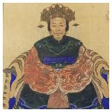 Hand painted ancestral portrait- signed- in ornate