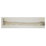Sterling silver woven bracelet marked Turkey- 38g;