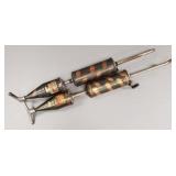 2 Feeny & Co. tiger brass & metal vacuums: