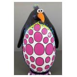 Tully artisan hand painted penguin figure- 16 1/2"