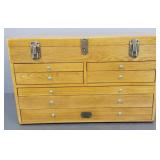 Oak collector chest: 7 drawers- 15"T 23"W 10"D