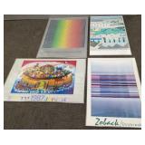 4 framed posters including 2 exhibition showings-