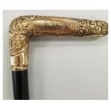 Antique Victorian walking stick w/ gold filled